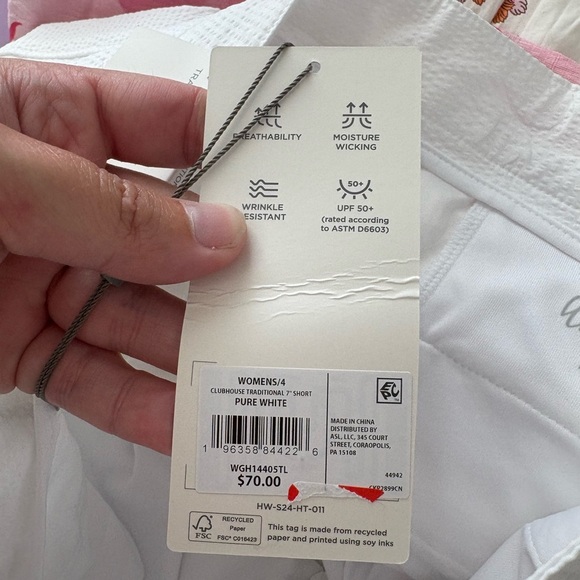 NWT - Walter Hagen Seersucker Golf Shorts – White – Women’s - Picture 5 of 5